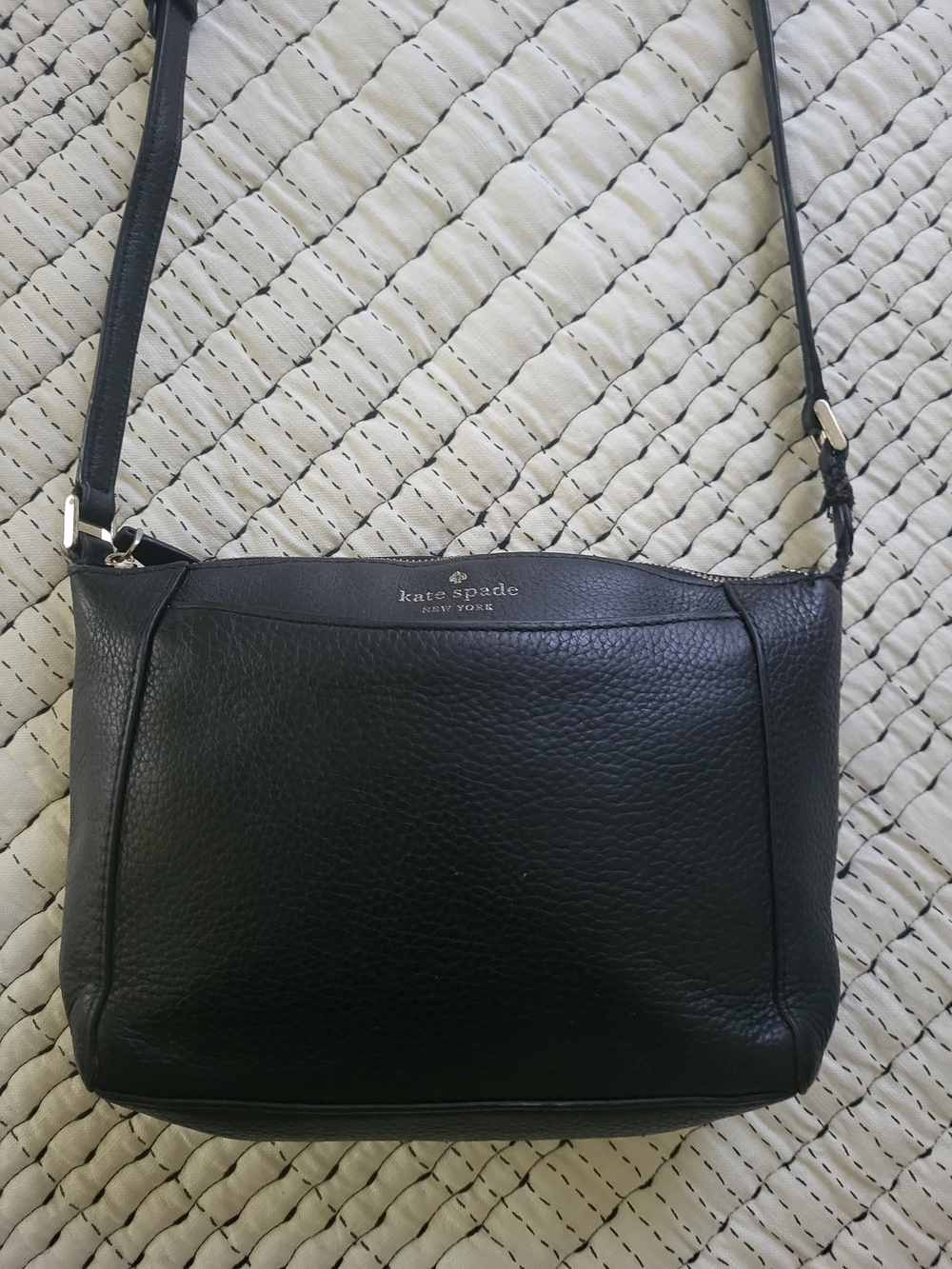 kate spade Black Pebbled Leather Crossbody Bag